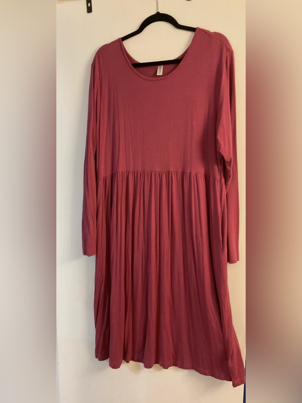 💕💕 New Long Sleeve Mauve Rose Midi Dress
